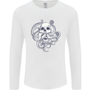 Cthulhu Skull Mens Long Sleeve T-Shirt White