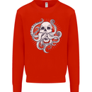 Cthulhu Skull Mens Sweatshirt Jumper Bright Red