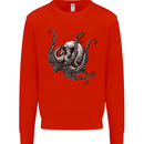 Cthulhu Skull Mens Sweatshirt Jumper Bright Red