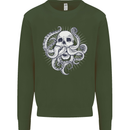 Cthulhu Skull Mens Sweatshirt Jumper Forest Green