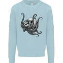 Cthulhu Skull Mens Sweatshirt Jumper Light Blue