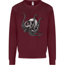 Cthulhu Skull Mens Sweatshirt Jumper Maroon