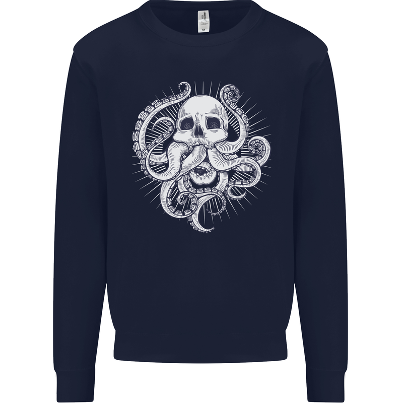Cthulhu Skull Mens Sweatshirt Jumper Navy Blue