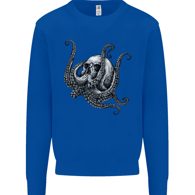 Cthulhu Skull Mens Sweatshirt Jumper Royal Blue
