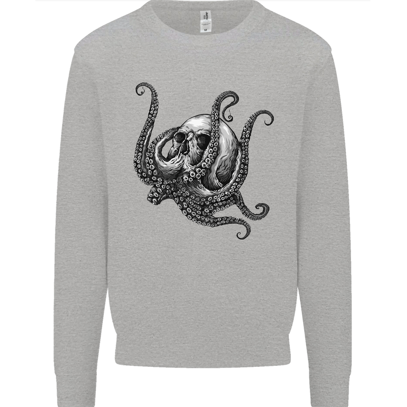 Cthulhu Skull Mens Sweatshirt Jumper Sports Grey