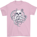 Cthulhu Skull Mens T-Shirt Cotton Gildan Light Pink
