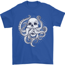 Cthulhu Skull Mens T-Shirt Cotton Gildan Royal Blue