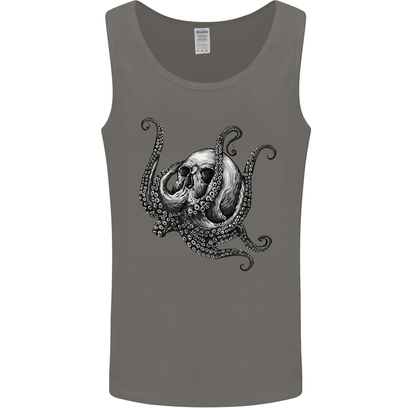 Cthulhu Skull Mens Vest Tank Top Charcoal