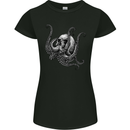 Cthulhu Skull Womens Petite Cut T-Shirt Black