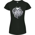 Cthulhu Skull Womens Petite Cut T-Shirt Black