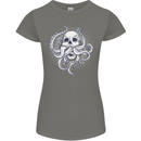 Cthulhu Skull Womens Petite Cut T-Shirt Charcoal
