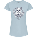 Cthulhu Skull Womens Petite Cut T-Shirt Light Blue