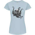 Cthulhu Skull Womens Petite Cut T-Shirt Light Blue