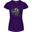 Cthulhu Skull Womens Petite Cut T-Shirt Purple