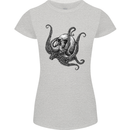 Cthulhu Skull Womens Petite Cut T-Shirt Sports Grey