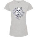 Cthulhu Skull Womens Petite Cut T-Shirt Sports Grey