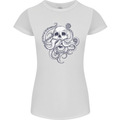 Cthulhu Skull Womens Petite Cut T-Shirt White