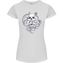 Cthulhu Skull Womens Petite Cut T-Shirt White