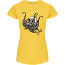 Cthulhu Skull Womens Petite Cut T-Shirt Yellow