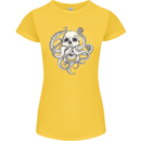 Cthulhu Skull Womens Petite Cut T-Shirt Yellow