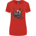 Cthulhu Skull Womens Wider Cut T-Shirt Red