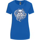 Cthulhu Skull Womens Wider Cut T-Shirt Royal Blue