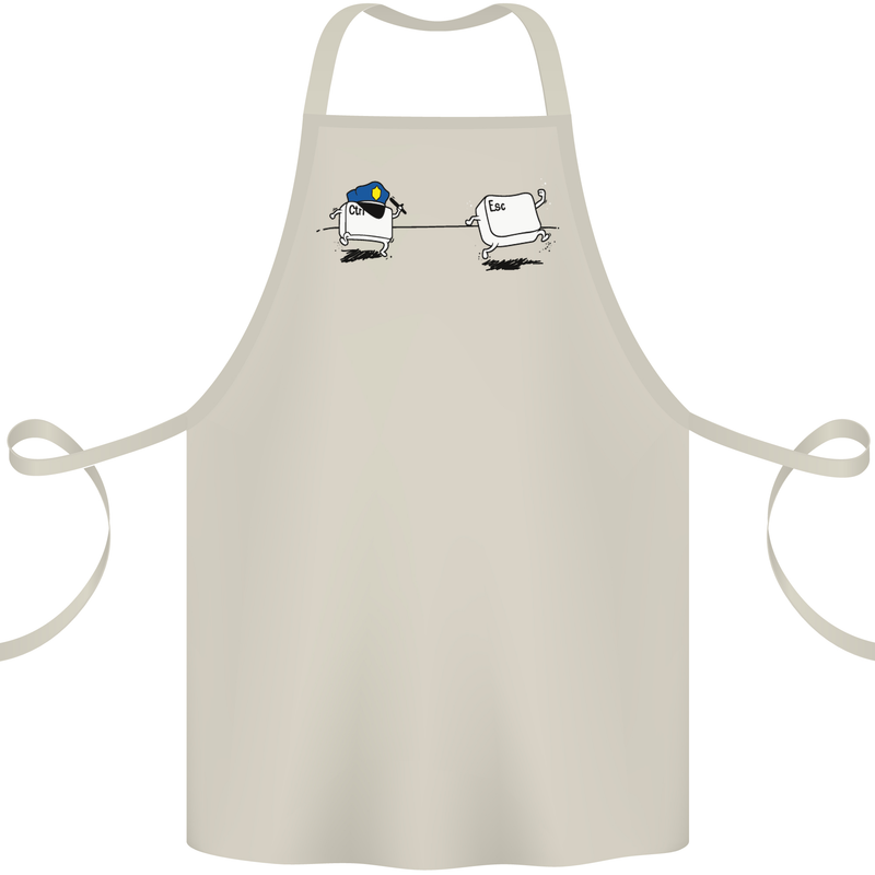 Ctrl Esc Funny Keyboard Police Gaming Gamer Cotton Apron 100% Organic Natural