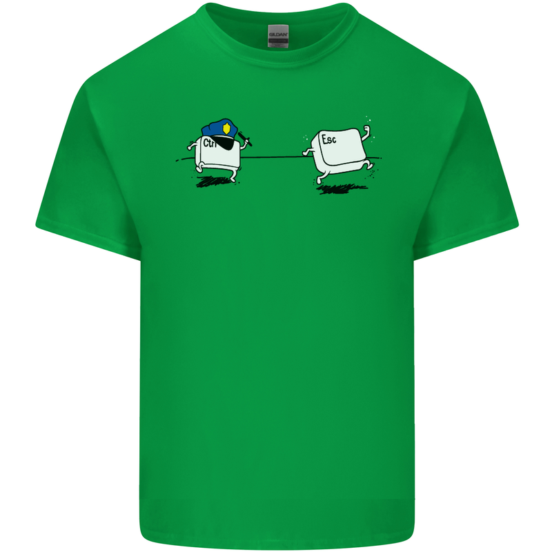 Ctrl Esc Funny Keyboard Police Gaming Gamer Kids T-Shirt Childrens Irish Green
