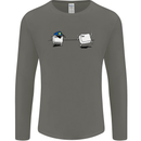 Ctrl Esc Funny Keyboard Police Gaming Gamer Mens Long Sleeve T-Shirt Charcoal
