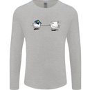 Ctrl Esc Funny Keyboard Police Gaming Gamer Mens Long Sleeve T-Shirt Sports Grey
