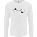 Ctrl Esc Funny Keyboard Police Gaming Gamer Mens Long Sleeve T-Shirt White