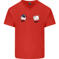 Ctrl Esc Funny Keyboard Police Gaming Gamer Mens V-Neck Cotton T-Shirt Red