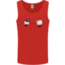Ctrl Esc Funny Keyboard Police Gaming Gamer Mens Vest Tank Top Red