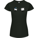 Ctrl Esc Funny Keyboard Police Gaming Gamer Womens Petite Cut T-Shirt Black