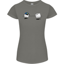 Ctrl Esc Funny Keyboard Police Gaming Gamer Womens Petite Cut T-Shirt Charcoal