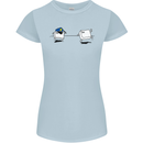 Ctrl Esc Funny Keyboard Police Gaming Gamer Womens Petite Cut T-Shirt Light Blue