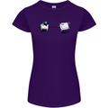 Ctrl Esc Funny Keyboard Police Gaming Gamer Womens Petite Cut T-Shirt Purple