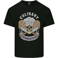 Cullinary Gangster Chef Cooking Skull BBQ Mens Cotton T-Shirt Tee Top Black