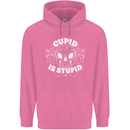 Cupid Is Stupid Funny Anti Valentines Day Childrens Kids Hoodie Azalea