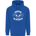 Cupid Is Stupid Funny Anti Valentines Day Childrens Kids Hoodie Royal Blue