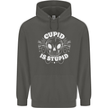 Cupid Is Stupid Funny Anti Valentines Day Childrens Kids Hoodie Storm Grey