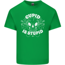 Cupid Is Stupid Funny Anti Valentines Day Kids T-Shirt Childrens Irish Green