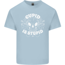 Cupid Is Stupid Funny Anti Valentines Day Kids T-Shirt Childrens Light Blue