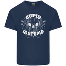 Cupid Is Stupid Funny Anti Valentines Day Kids T-Shirt Childrens Navy Blue