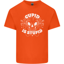 Cupid Is Stupid Funny Anti Valentines Day Kids T-Shirt Childrens Orange