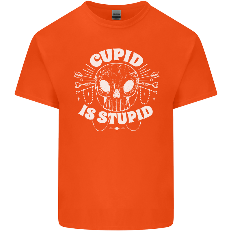 Cupid Is Stupid Funny Anti Valentines Day Kids T-Shirt Childrens Orange