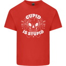 Cupid Is Stupid Funny Anti Valentines Day Kids T-Shirt Childrens Red