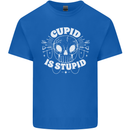 Cupid Is Stupid Funny Anti Valentines Day Kids T-Shirt Childrens Royal Blue