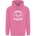 Cupid Is Stupid Funny Anti Valentines Day Mens 80% Cotton Hoodie Azelea