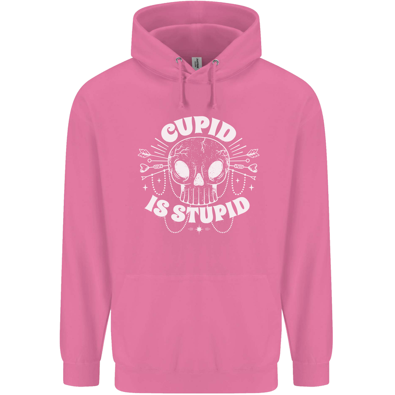 Cupid Is Stupid Funny Anti Valentines Day Mens 80% Cotton Hoodie Azelea